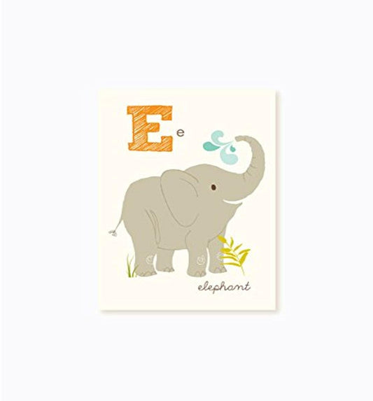 Sea Urchin Studio ABC Wall Art for Kids, E/Elephant
