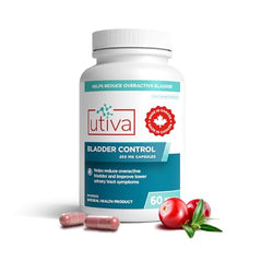 Utiva Bladder Health Reduces Overactive Bladder and Lower Urinary Tract Symptoms – 60 Vegi Capsules – Proprietary Extract, Flowens, Reduces Urinary Urgency and Frequency – Natural – Clinically Proven