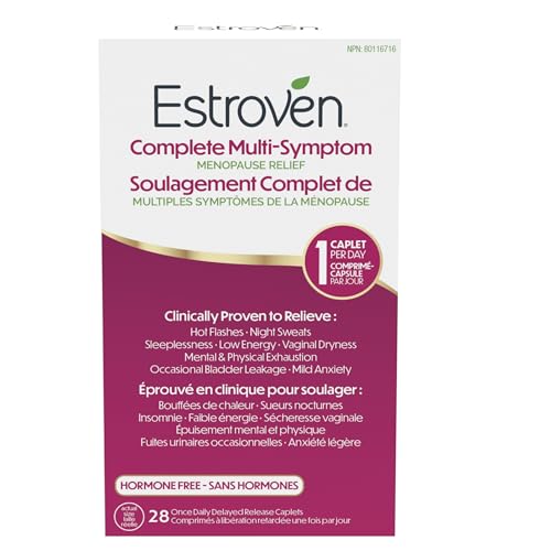 Estroven Maximum Strength + Energy, Menopause Symptom Relief for Women, 28 Caplets, Helps Reduce Hot Flashes & Night Sweats, Helps Reduce Irritability & Temporarily Relieve Fatigue
