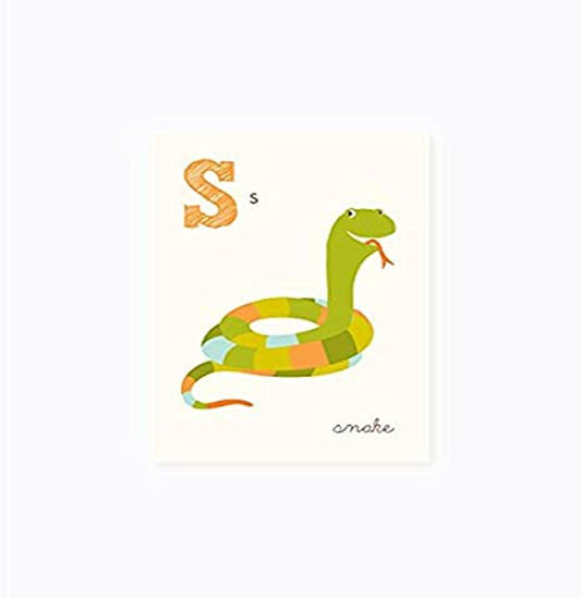 Sea Urchin Studio ABC Wall Art for Kids, S/Snake