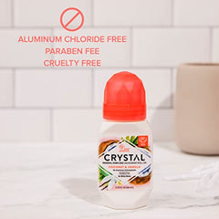 CRYSTAL Mineral Deodorant Coconut Vanilla Roll-On With 24-Hour Odour Protection, Paraben Free, 2.25 FL OZ (Packaging May Vary) (2.25 Fl Oz/66ml)