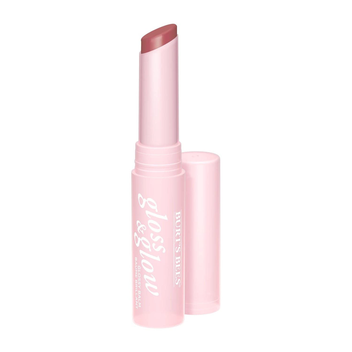 Burt's Bees Gloss and Glow Glossy Tinted Lip Balm, 100% Natural Origin with Mango Butter for Glossy Finish, Pack of 1 - Chai Time (Pink)