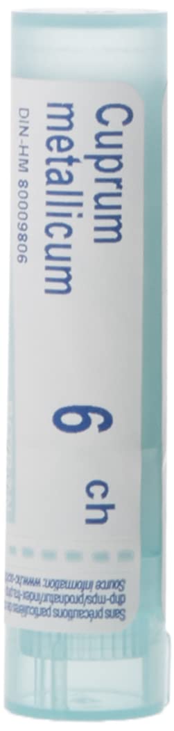 Boiron Cuprum metallicum 6ch,Homeopathic medicine. Each tube contains 4 g (approximately 80 pellets)