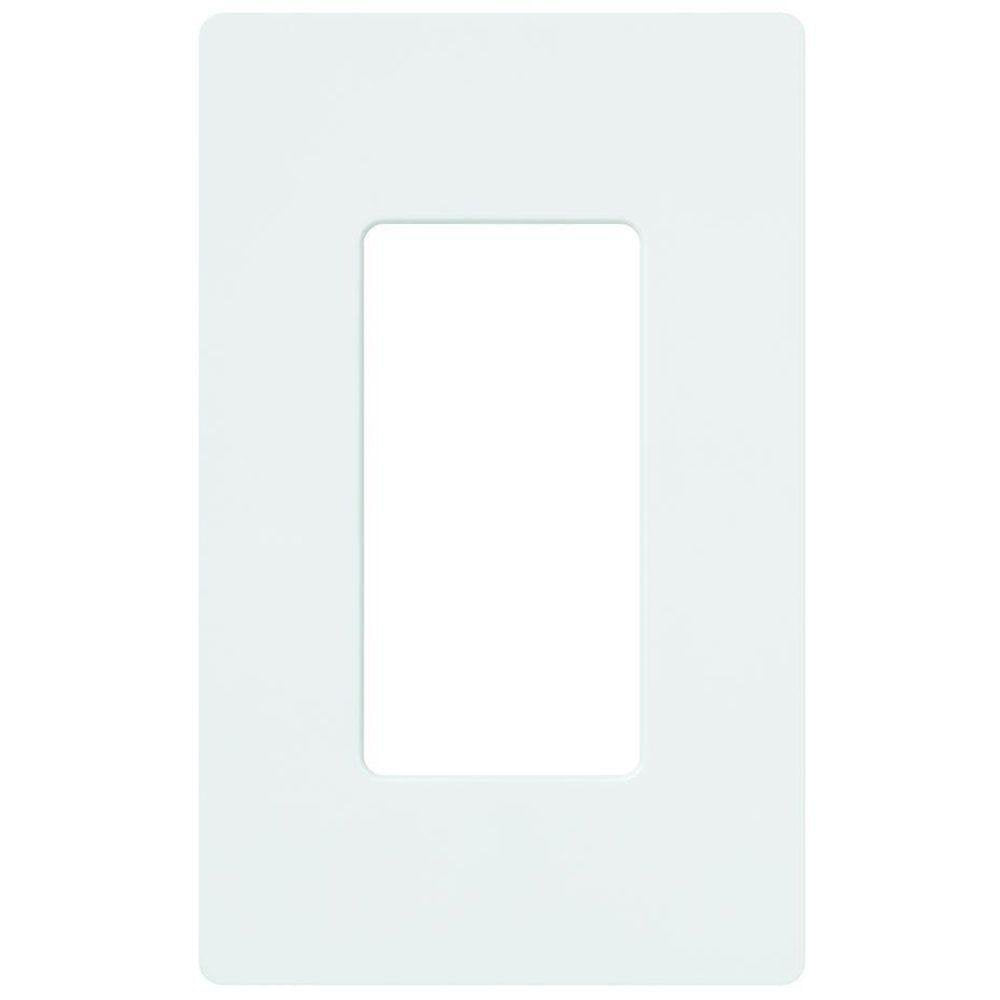 Lutron Claro 1 Gang Decorator/Rocker Wallplate, Gloss | CW-1-WH | White