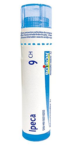 Boiron Ipeca 9ch,Homeopathic medicine. Each tube contains 4 g (approximately 80 pellets)