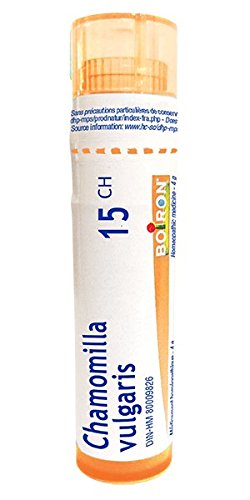 Boiron Chamomilla vulgaris 15ch,Homeopathic medicine. Each tube contains 4 g (approximately 80 pellets)