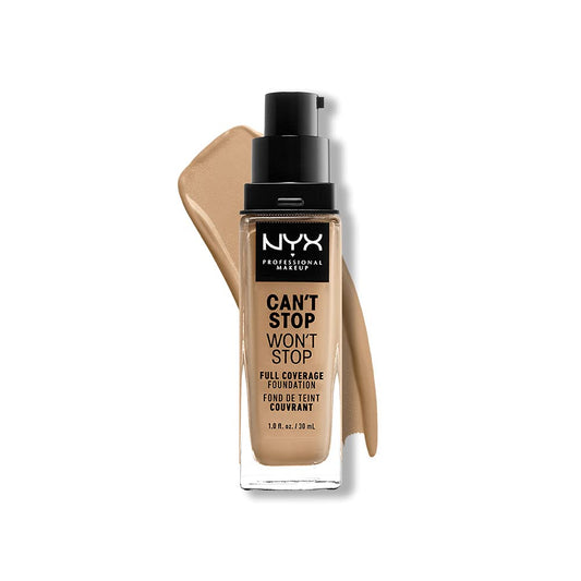 NYX Professional Makeup Can't Stop Won't Stop Foundation, 24h Full Coverage Matte Finish - Beige, 30 mL