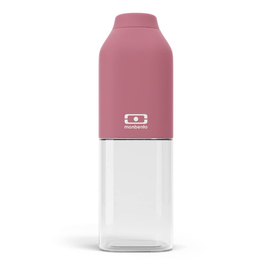 MONBENTO - Water Bottle MB Positive M Blush 17 Oz - Leakproof Water Bottle Perfect for Work, Travel, Sport, or to Slip into a Handbag - BPA Free - Food Grade Safe - Pink