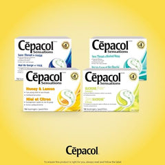 Cepacol Sensations Sore Throat and Blocked Nose, Sore Throat lozenges 16 count