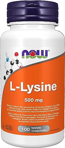 NOW Supplements, L-Lysine (L-Lysine Hydrochloride) 500 mg, Amino Acid, 100 Tablets