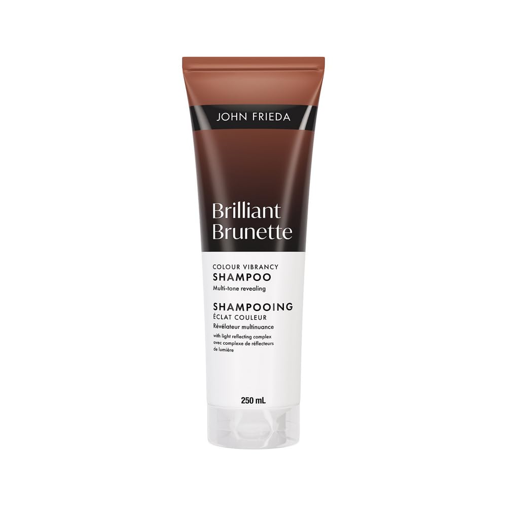 John Frieda Brilliant Brunette Colour Vibrancy Shampoo for Restored Tone and Texture (250 mL) Packaging May Vary