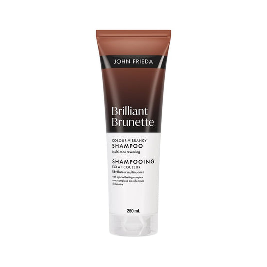 John Frieda Brilliant Brunette Colour Vibrancy Shampoo for Restored Tone and Texture (250 mL) Packaging May Vary