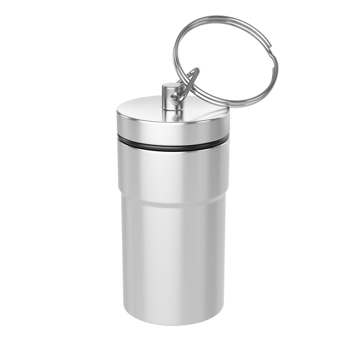 EZY DOSE Keychain Pill Case, Medicine Planner, Vitamin Organizer Box, Daily Planner, Safe for Money & Travel Items, Stainless Steel, Small, Color May Vary, BPA Free