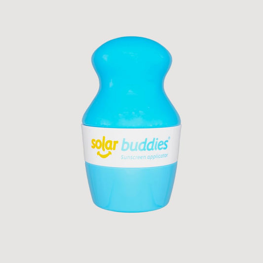 Solar Buddies Sunscreen Applicator - Single Full Blue - Refillable Roll on Sponge Sunscreen, Suncream & Lotion Applicator For Kids, Adults & Families - Holds 3.4fl oz, Perfect Size for Travel