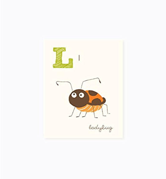 Sea Urchin Studio ABC Wall Art for Kids, L/Ladybug
