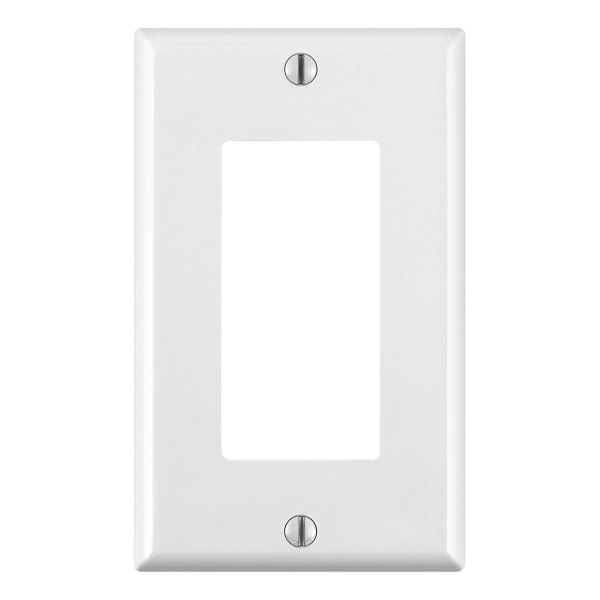 Leviton Decora 1-Gang Wallplate, 10-Pack, Standard Size, 80401-WMP, White