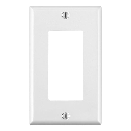 Leviton Decora 1-Gang Wallplate, 10-Pack, Standard Size, 80401-WMP, White