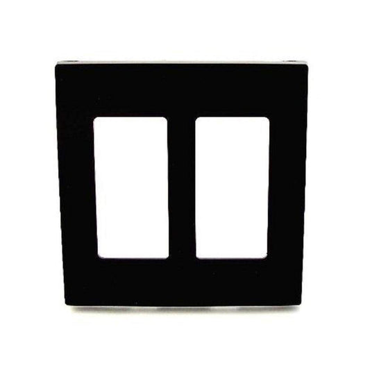 Leviton Decora 2-Gang Screwless Wallplate, 80309-SE, Black