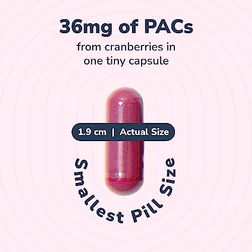 Utiva UTI Control Cranberry PACs – Clinically Studied Ingredients 36mg PACs for UTI Treatment - Cranberry Supplement for Urinary Tract Health for Women and Men – Cranberry Pills - 90 Vegi Capsules