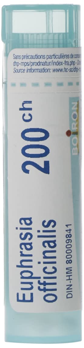 Boiron Euphrasia officinalis 200ch,Homeopathic medicine. Each tube contains 4 g (approximately 80 pellets)
