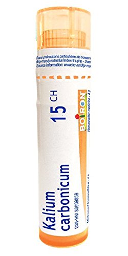 Boiron Kalium carbonicum 15ch,Homeopathic medicine. Each tube contains 4 g (approximately 80 pellets)