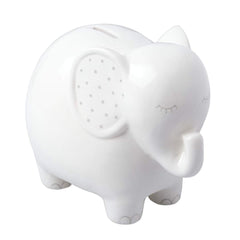 Pearhead Ceramic Piggy Bank, Makes a Perfect Unique Gift, White Elephant, 83071