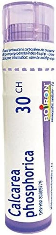 Boiron Calcarea phosphorica 30ch,Homeopathic medicine. Each tube contains 4 g (approximately 80 pellets)