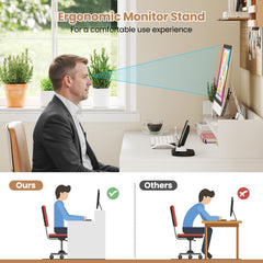 43 Inch Computer Desk with Power Outlets and 2 Bookcases-White