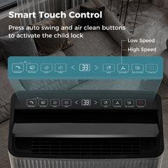 57 Pint Dehumidifier for 4500 Sq Ft, 19 Pints DOE, 4 Modes, 120 Degree Swing, 1.5 Gallon Tank, Black