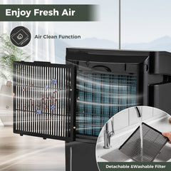 57 Pint Dehumidifier for 4500 Sq Ft, 19 Pints DOE, 4 Modes, 120 Degree Swing, 1.5 Gallon Tank, Black
