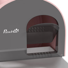 Cat Litter Box with Lid, Removable Tray, Scoop, Filter, Green