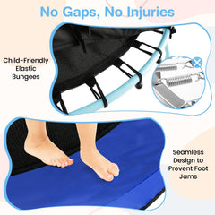 48 Inch Toddler Trampoline with Safety Enclosure Net-Orange