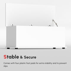 39.5" Storage Chest with 2 Safety Hinges, Storage Box Organizer with Flip-Top Lid, Entryway Storage Bench, Black