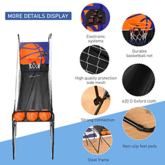 Basketball Hoop Arcade Game with Electronic Score Board for 1 to 2 Players, Black