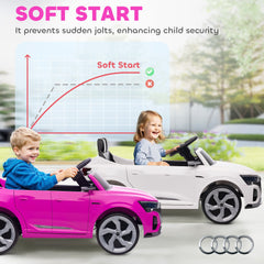 12V Battery Powered Kids Electric Car, Audi Q8 etron Sportback Licensed Ride on Car w/ Remote Control, Black