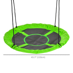 43.25" Saucer Swing, Nest Web Rope Seat with Adjustable Hanging Ropes, for Indoor Outdoor Children 3-12 Years Old, Blue