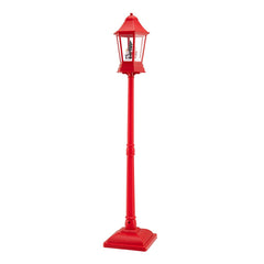 5.3 Feet Musical Christmas Street Lamp with Blowing Snow and LED Lights-Red
