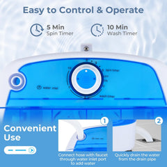 5.5 lbs Portable Semi Auto Washing Machine
