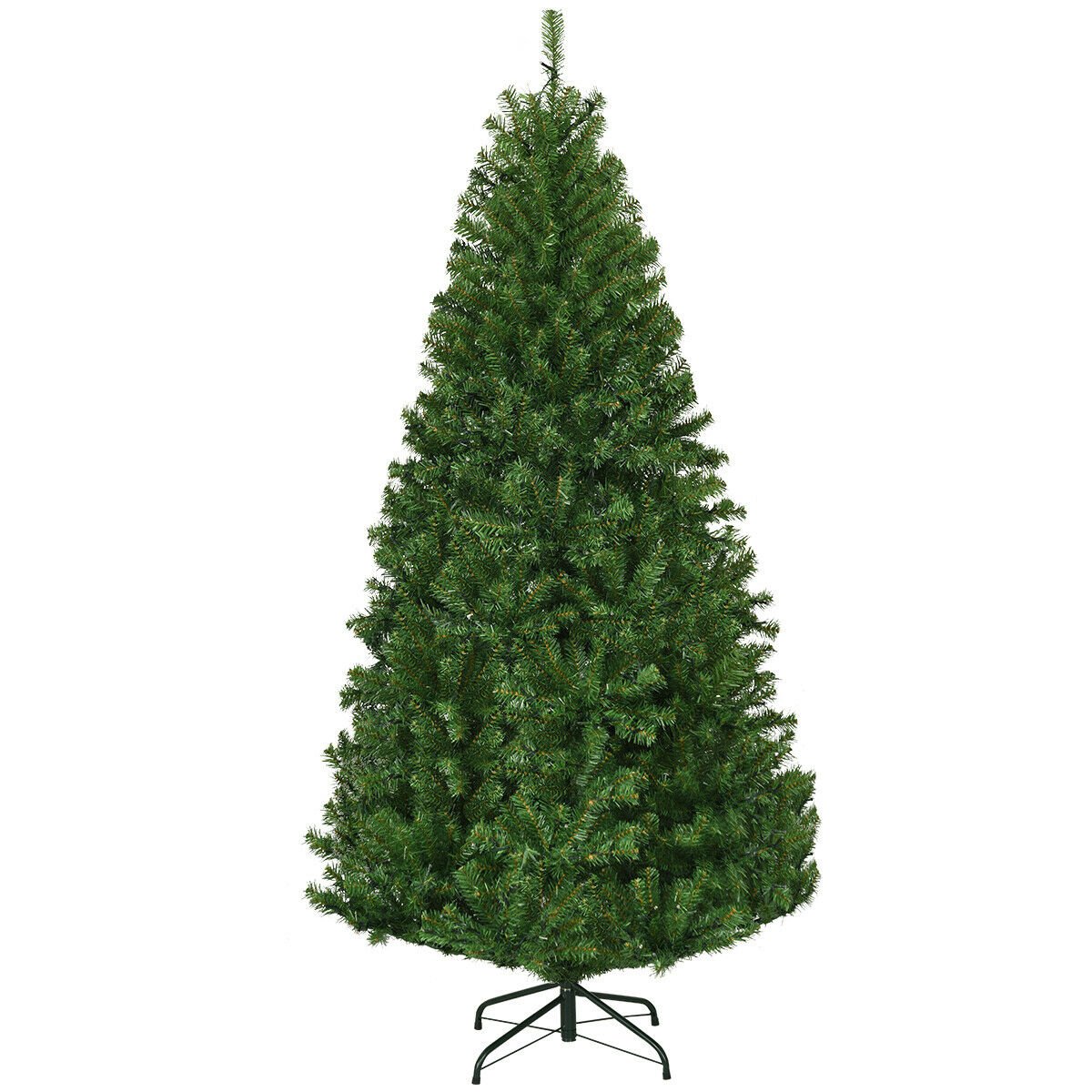 6 FT Pre-Lit Artificial Christmas Tree, Hinged, Over 1000 Tips and 330 LEDs with 11 Modes
