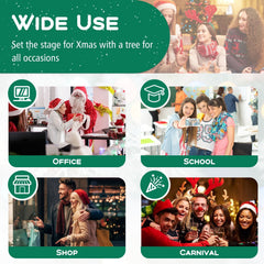 8 FT Unlit Pencil Christmas Tree with 671 Memory Wire Branch Tips and Upgraded Metal Stand