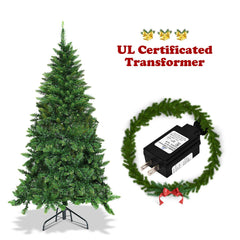 5 FT Pre-Lit Half Christmas Tree, Flat Back with 290 Tips, 250 Warm LEDs and 8 Flash Modes