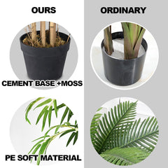 5 Foot Artificial Bamboo Tree, 8 Trunk Silk Bamboo in a 7 Inch Planter