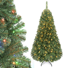 5 FT Pre-Lit Artificial Christmas Tree with 600 Tips, 150 LEDs, 2 Light Colours and 11 Modes