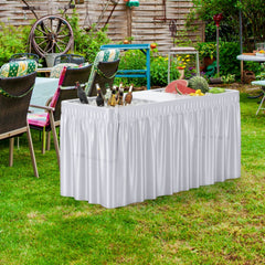 5 FT Folding Ice Cooler Table with Double Sinks for Camping Party Picnic Wedding-White