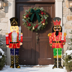 5 FT Giant Nutcracker with Glitter Sword for Outdoor