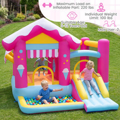 5-in-1 Inflatable Bounce House with Tunnel for Kids Ages 3-12