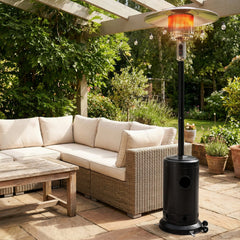 50 000 BTU Patio Propane Gas Heater with Stainless Steel Burner-Black