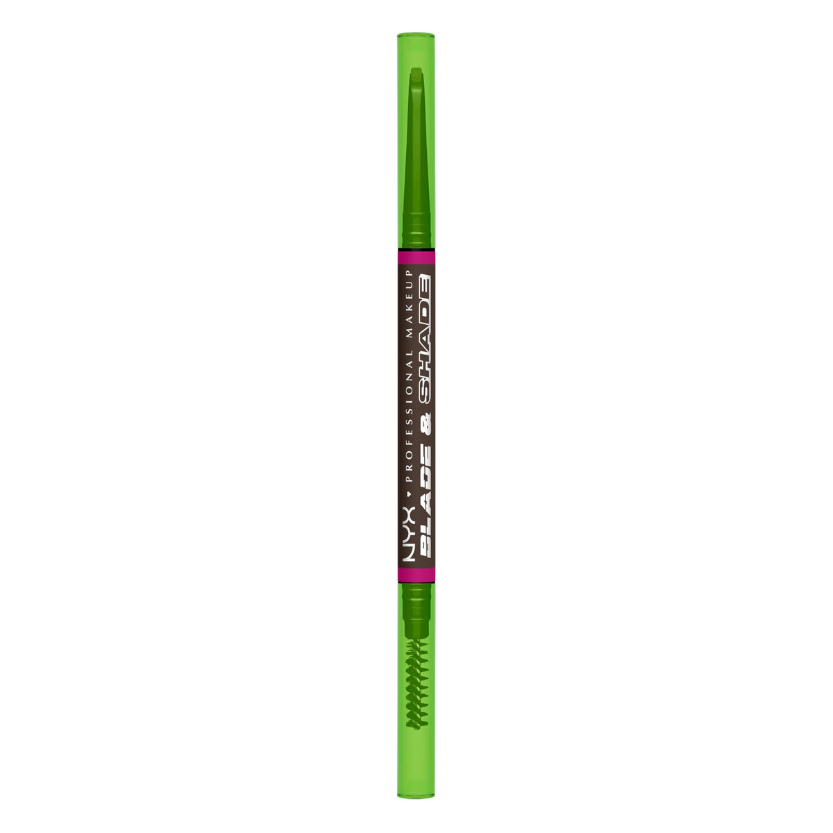NYX Professional Makeup Blade & Shade, Dual Edged Brow Pencil, Up to 16HR wear, Smooth-glide pigment, Smudge & Transfer Resistant, Shade: Ash Brown