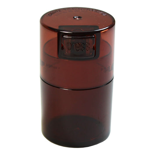 Tightpac America Vitavac-Pocketvac Vacuum Sealed Pill Box and Vitamin Container, 1/2-Ounce, Mocha Tinted Body/Cap