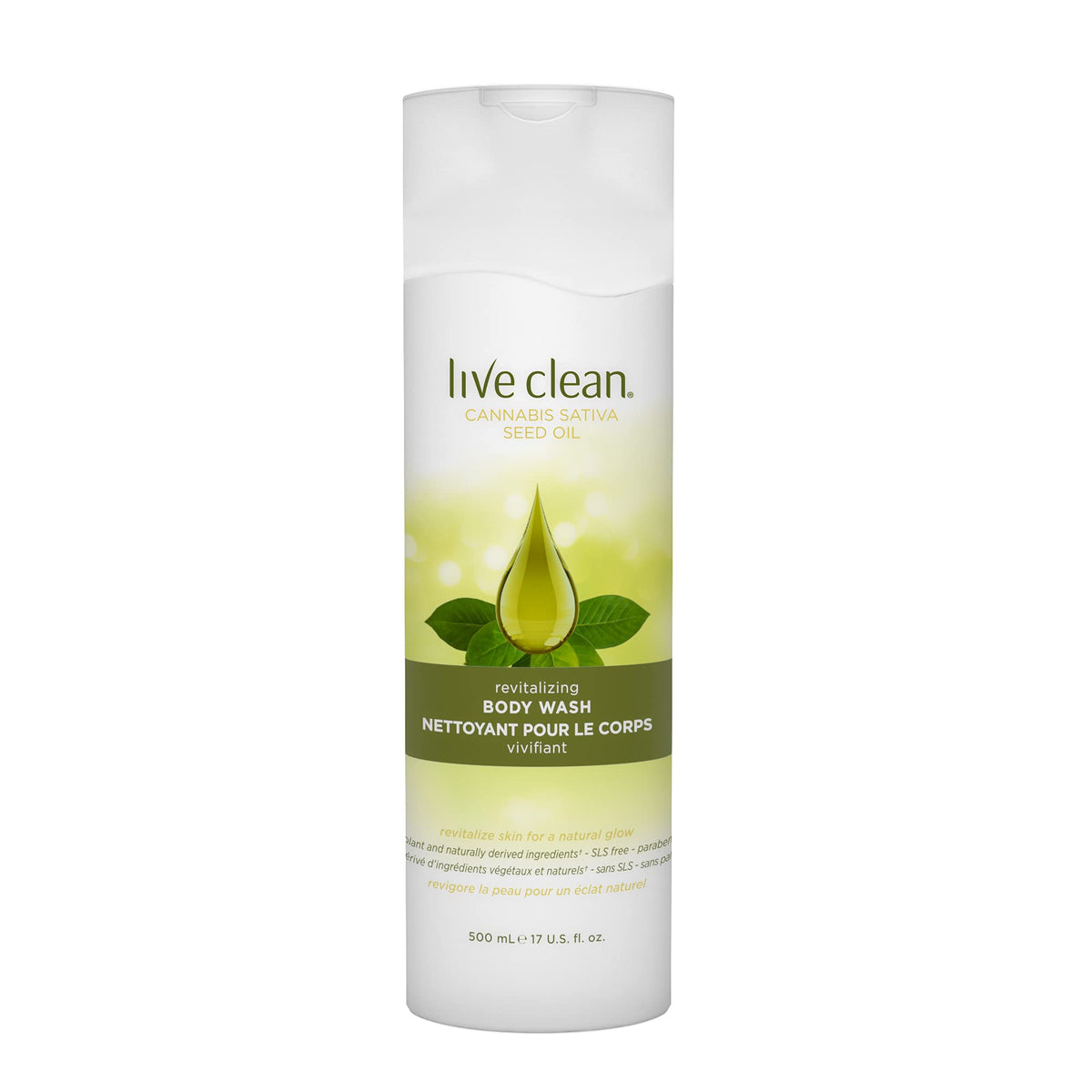 Live Clean Cannabis Sativa Seed Oil Body Wash, 1 Count